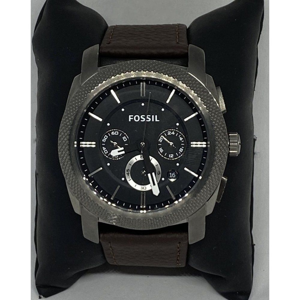 Fossil FS4662 Men's Brown Leather Analog Black Dia